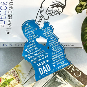 Cool Gifts for Dad from Daughter Christmas Gifts for Dad Birthday Present Ideas for Father Daddy New Dad Bonus Dad Stepdad Best Dad Ever Gifts Father's Day Gifts Dad Desk Decor Acrylic Plaque Sign