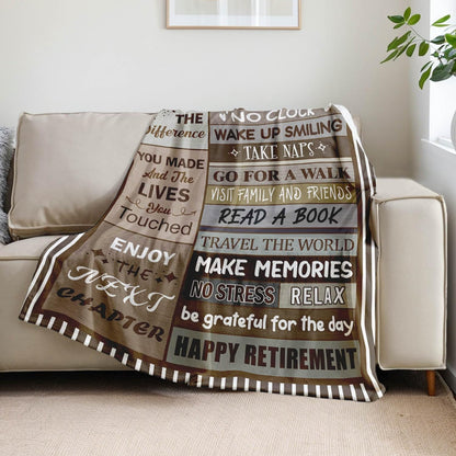 Retirement Gift for Woman, Retirement Gifts for Women Men 2025, Best Retirement Gifts Ideas, Happy Retirement Gifts for Women Mom Teacher Nurse Coworkers, Retirement Party Decorations Blanket