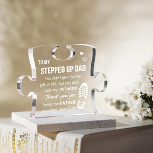 Thanks for being Father Step Dad Gifts, Birthday Gifts for Stepfather bonus dad, Father's Day Christmas Gifts for Step Dad from Daughter Son Acrylic Keepsake
