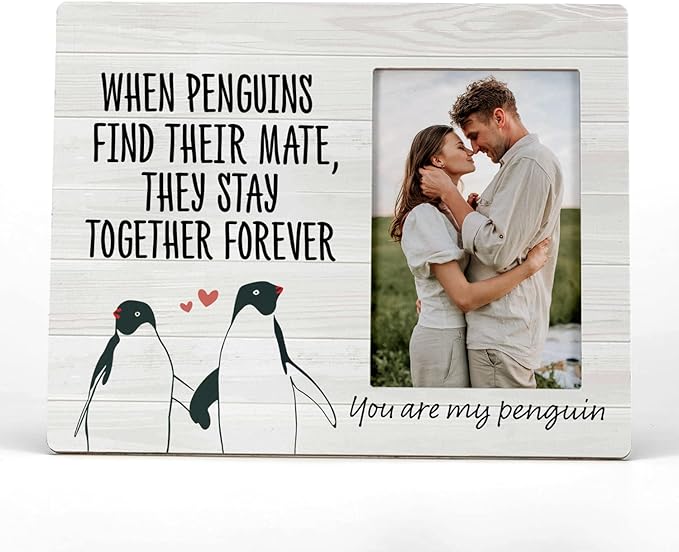 You Are My Penguin Couple Penguins Picture Photo FrameValentine Wedding Gifts For Girlfriend Boyfriend Husband Wife Bride Groom