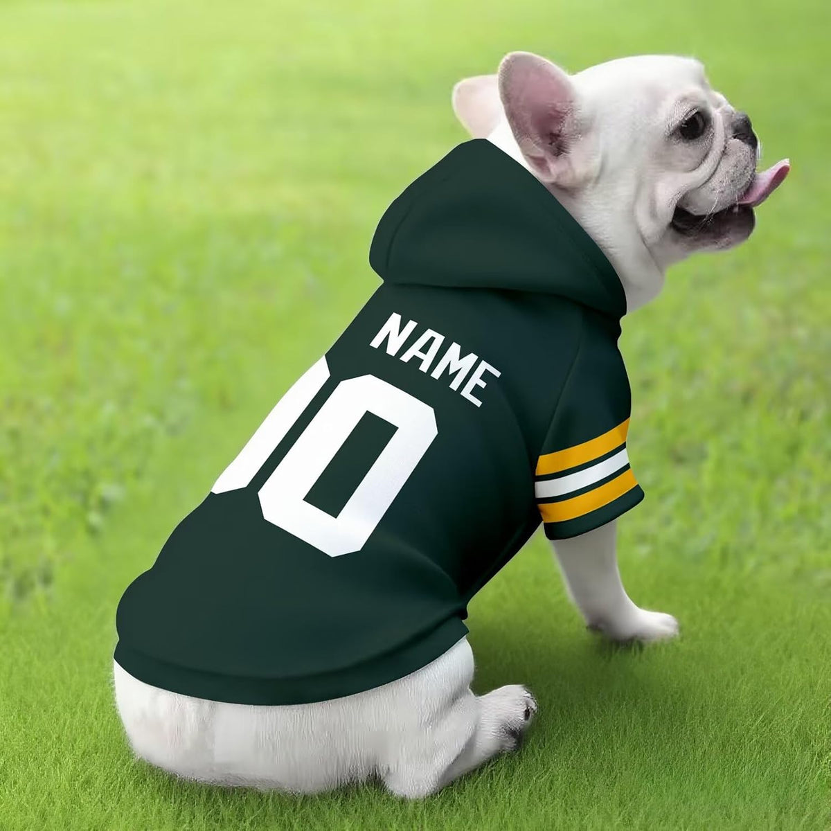 Green Bay Dog Hoodie T-Shirt Pet Clothes Jersey Custom Name and Number Gifts
