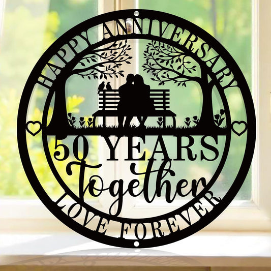 Anniversary Wedding Gifts for Couple, Parents, Friends,Happy 50th Anniversary Wedding Gifts, Golden Anniversary Decorations