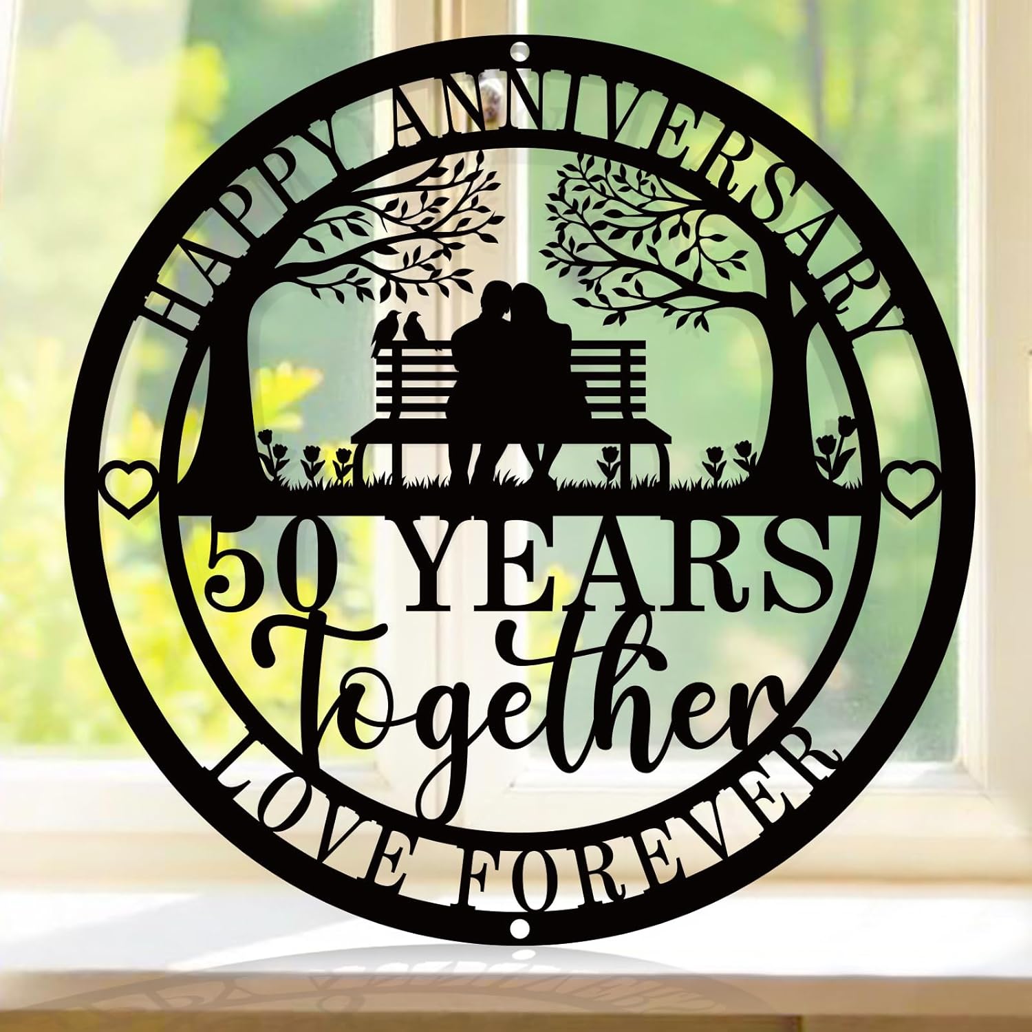 Anniversary Wedding Gifts for Couple, Parents, Friends,Happy 50th Anniversary Wedding Gifts, Golden Anniversary Decorations