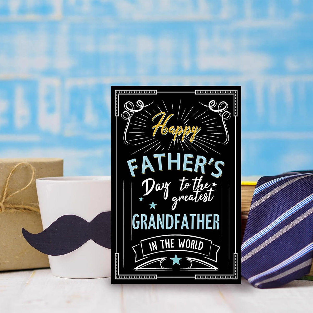 Funny Grandpa Fathers Day Card,Unique Fathers Day Card Gifts for Grandpa,Happy Father's Day Cards from Grandson Granddaughter Kids