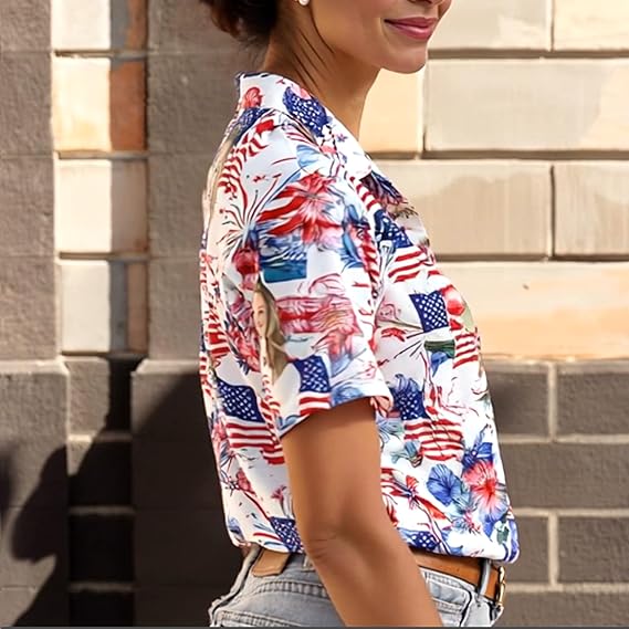 Custom Face Hawaiian Shirt for Men Women, Boy - 4th July Independence Day, US American Flag