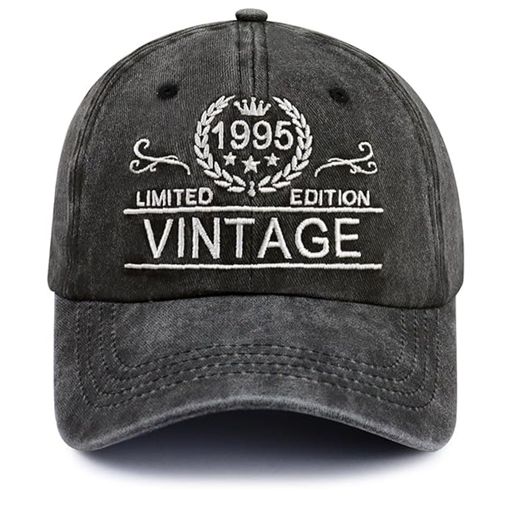 Custom 60th Birthday Gift Vintage 30th 40th 50th 60th 70th 80th 90th Hats for Men Women, Adjustable Embroidered Birthday Baseball Cap