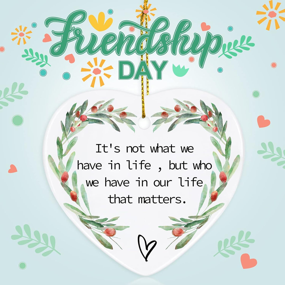 Friendship Ornaments - Custom Christmas & Birthday Gifts for Women - Home Decor Gift For Bestie Gift For Friends