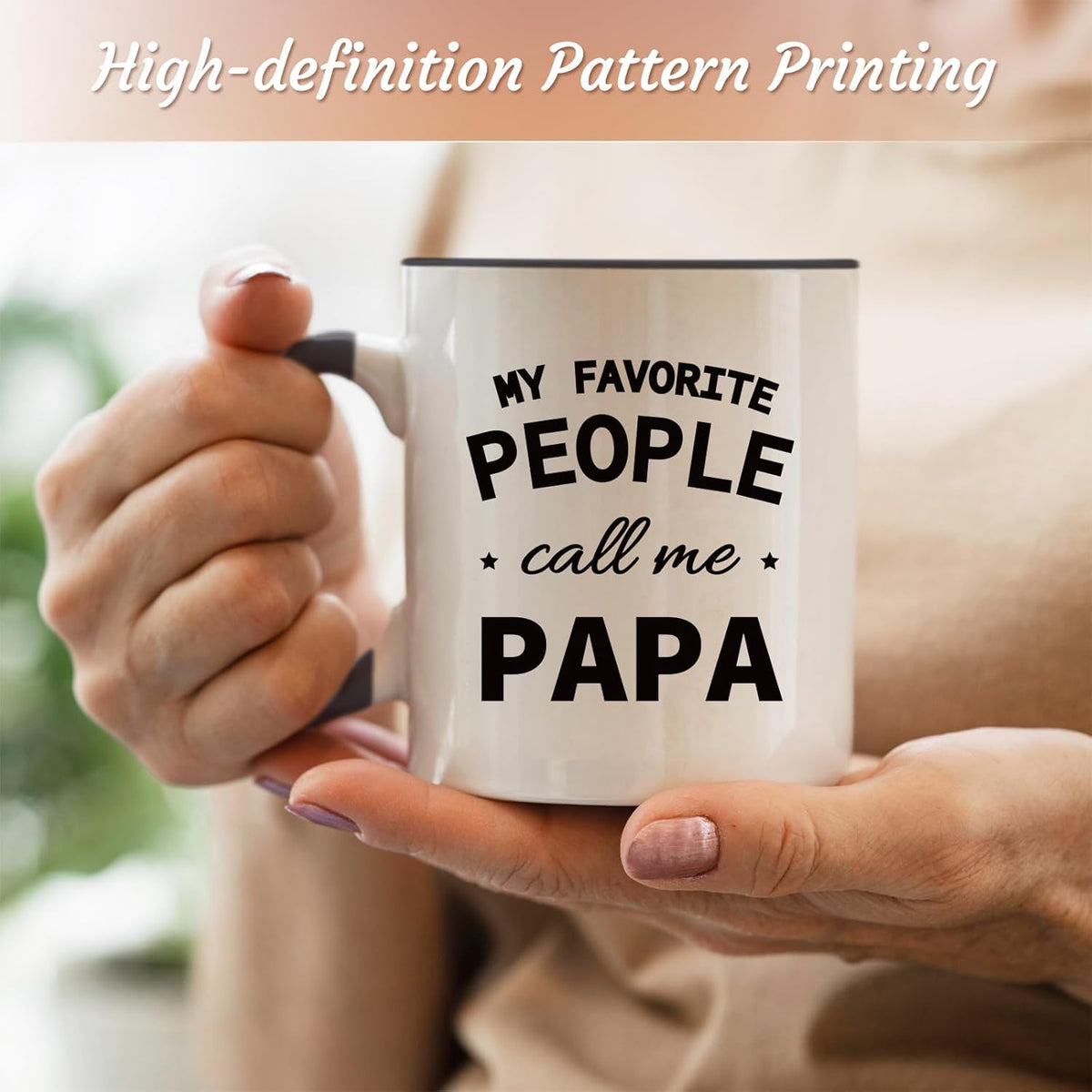 Papa Coffee Mug 11Oz 15Oz Papa Gifts Fathers Day Birthday Gift for Dad from Daughter, Son-Birthday Gifts Funny Dad Mug Microwave & Dishwasher Safe