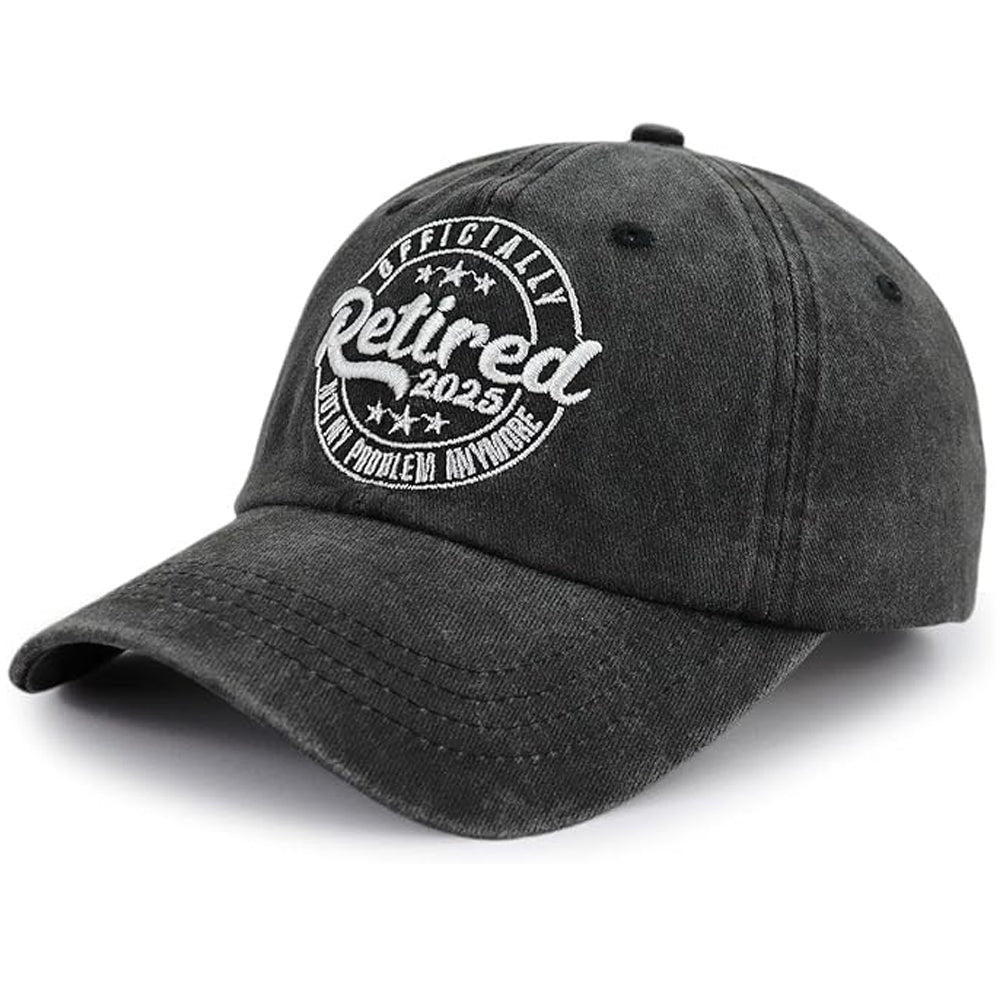 Retired 2025 Not My Problems Anymore Hat for Men Women, Funny Adjustable Embroidered Cotton Retired Baseball Cap
