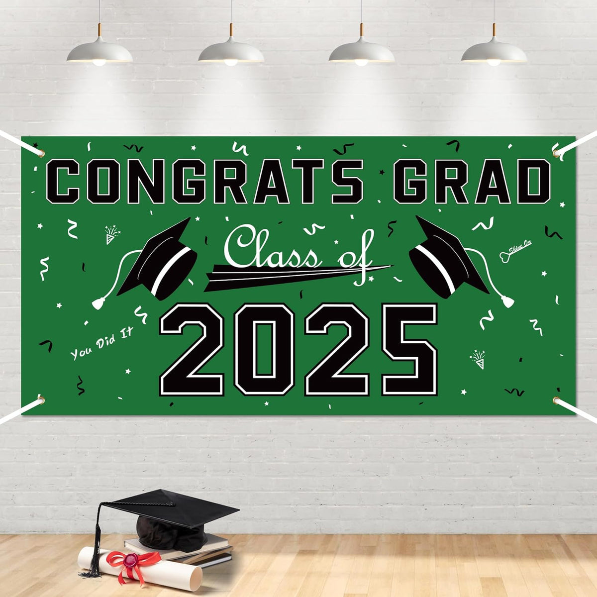Graduation Decorations 2025 - Graduation Backdrop - Graduation Party Decorations - Congrats Grad Banner - Graduation Decorations Class of 2025,Graduation Party Favors Supplies Yard Sign