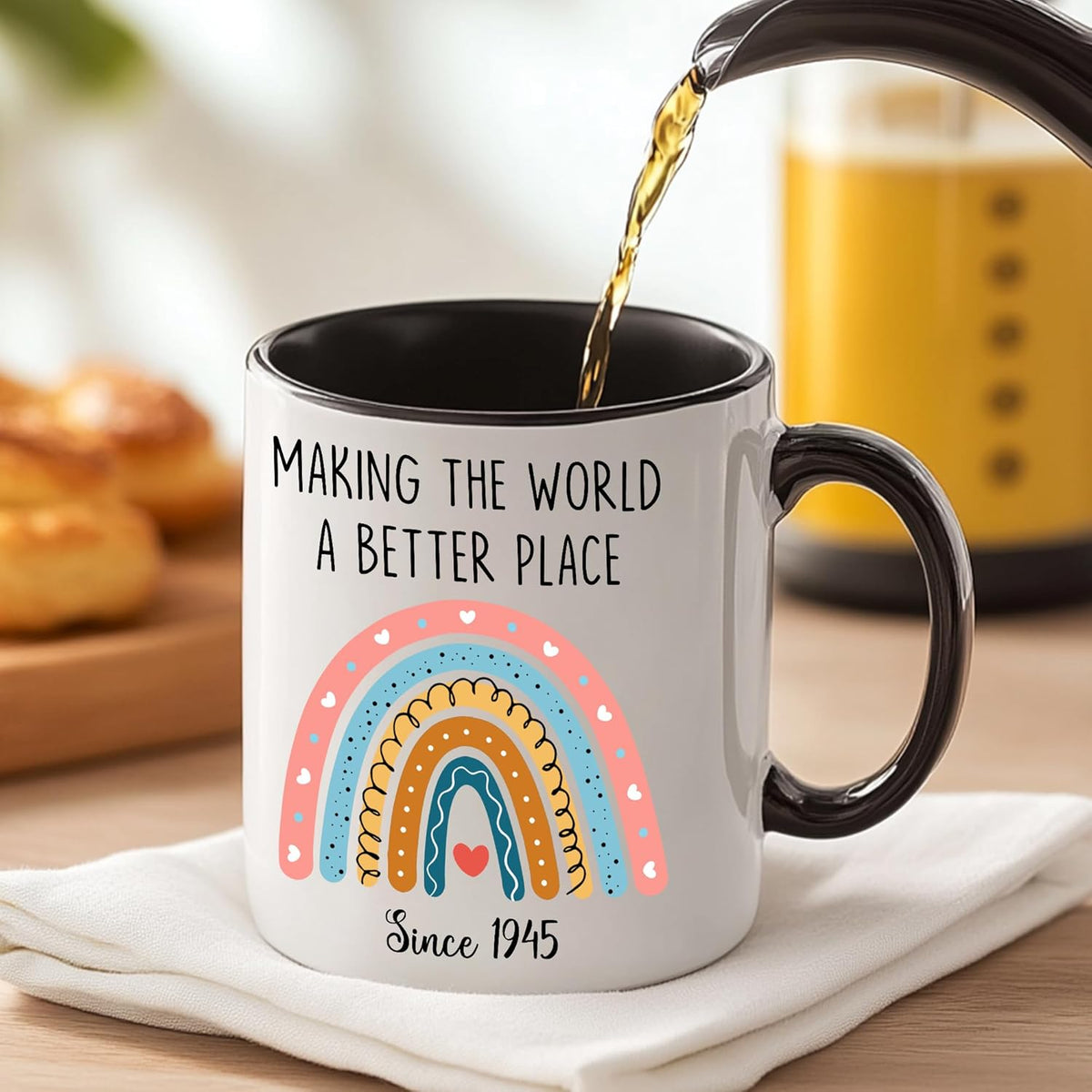 80th Birthday Gifts For Women Men - 1945 Birthday Gift For Woman - 80 Year Old Birthday Gifts For Women - 80th Birthday Decorations - Since 1945 Coffee Mug Custom Birthday Mug