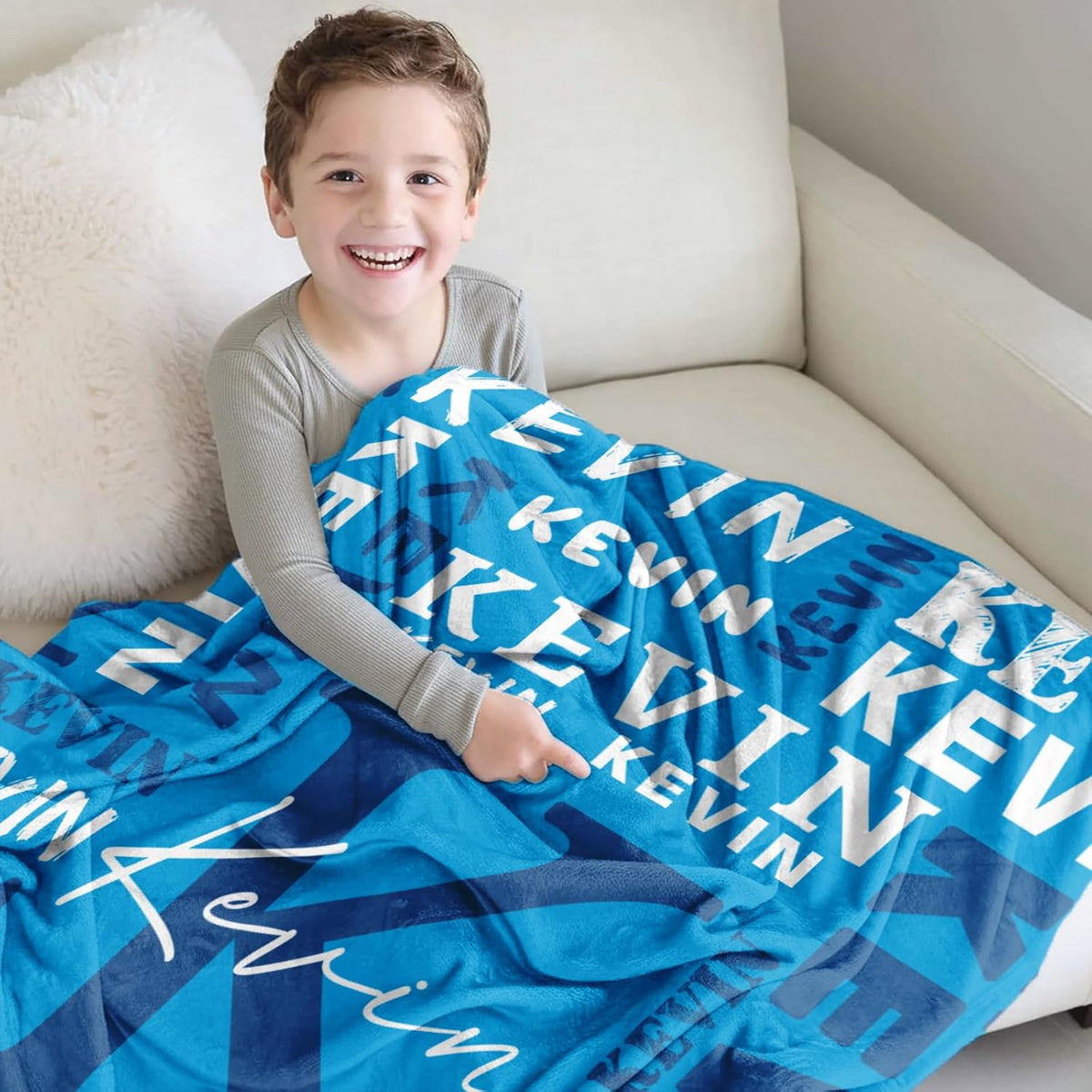 Personalized Blankets for Teen Girls Boys , Custom Blanket with Kids Names, Ultra-Soft Flannel Monogrammed Baby Throws Blankets, Customized Christmas Brithday Gifts for Adults