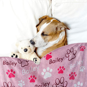 Personalized Dog Blanket, Customized Pet Blankets with Name Picture, Throw Blanket for Small Medium Large Dog Puppy Cat
