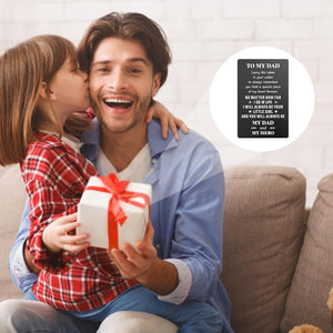Fathers Day Dad Gifts for Him Husband Grandpa from Wife Daughter Son, Wallet Card Birthday Gifts for Men on Anniversary Christmas Stocking Stuffers for Him