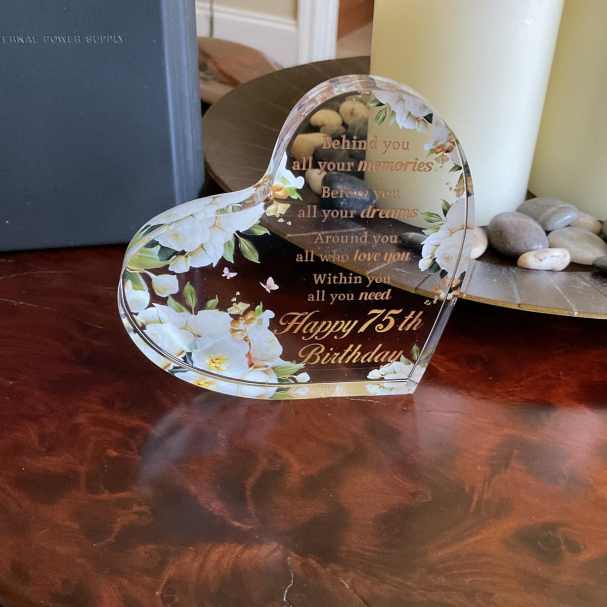 80th Birthday Gifts and Decorations for Women - Custom Birth yearAcrylic Paperweight - Happy Birthday Decor Party Favors