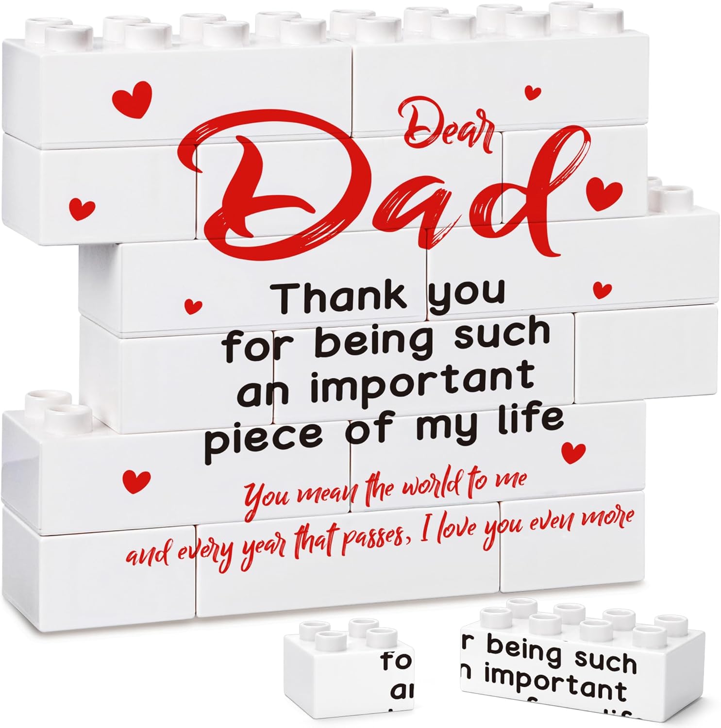 Fathers Day Dad Gifts from Daughter Son Kids, First Fathers Day Card for New Dad Daddy Birthday Present, Best Dad Ever Gift, Present for Bonus Dad Step Dad Father in Law, Desk Decoration Plaque Sign