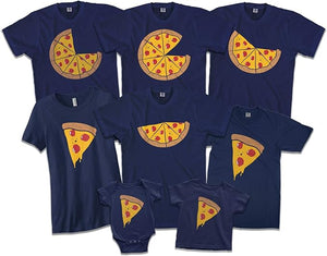 Pizza Pie & Slices Funny Shirts, Mom Dad Baby Son Daughter Matching Family Shirts