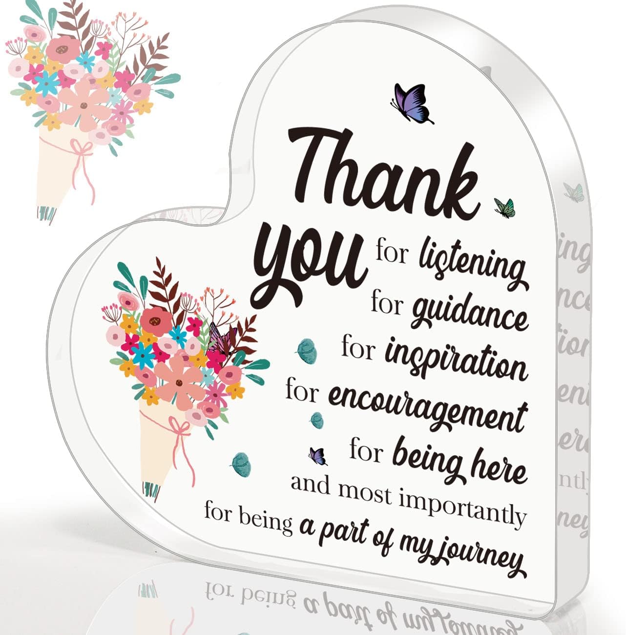 Thank You Teacher Gifts for Women Boss Principal Teacher Appreciation Gifts Bulk Gift for Coworker Boss Lady Therapist Supervisor Mentor Secretary Gift Acrylic Plaque Office Desk Decoration