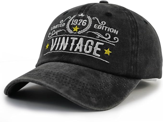 50th Gifts for Men Women, Vintage 1976 Custom Year 1936 1946 1955 1966 1986 1996 Hat Grandpa Gift Father's Day Gift