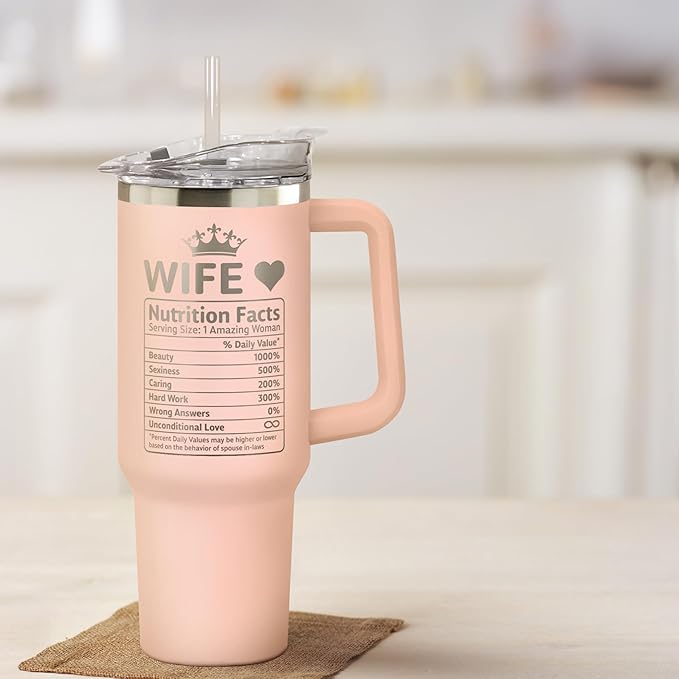 Gifts for Wife - Wife Gifts for Her - Wedding Anniversary for Women, Birthday, Valentines, Mothers Day, Gift for Her - Romantic Love Gift ideas Stainless Steel Tumbler