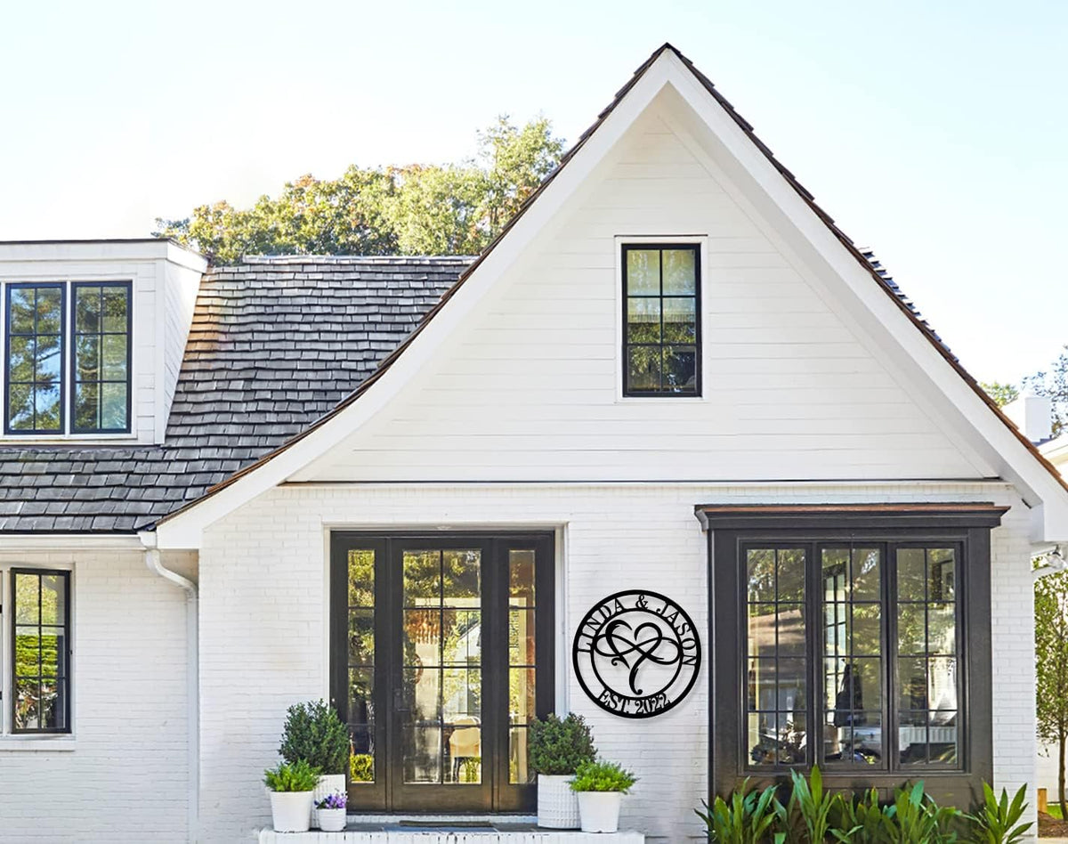 Infinity Heart Sign Personalized Metal Name Custom Mother Day Newlywed Engaged Gifts HousewarmingGifts Wall Decor