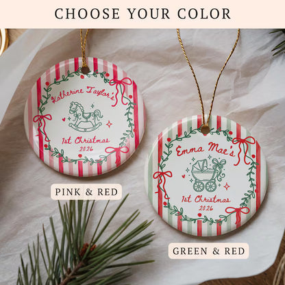 First Christmas Ornament Baby Boy or Girl, Personalized Name Newborn Keepsake for 1st Xmas 71a32cd6-261a-47d3-be08-06d6283667c2-ghgf-3-.jpg