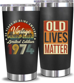 50th Birthday Gifts for Him, 50 Year Old Gifts for Men,50th Birthday Gift for Men,Gift for 50 Year Old Man,Dad,Friend,Husband Tumbler