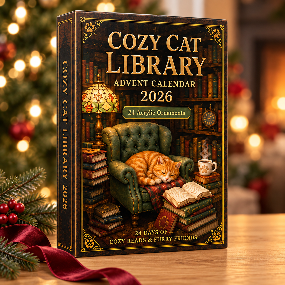Cozy Cat Library Advent Calendar 2026 - 24-Day Festive Countdown, Acrylic Charms Blind Box - Gift For Reading Lovers 71aca02e-34ba-438f-b521-079491c9df20-cat-box.png