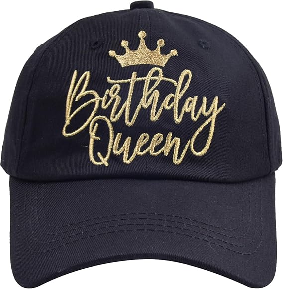 Birthday Party Hats Funny Birthday Queen Squad Embroidery Adjustable Baseball Cap for Women