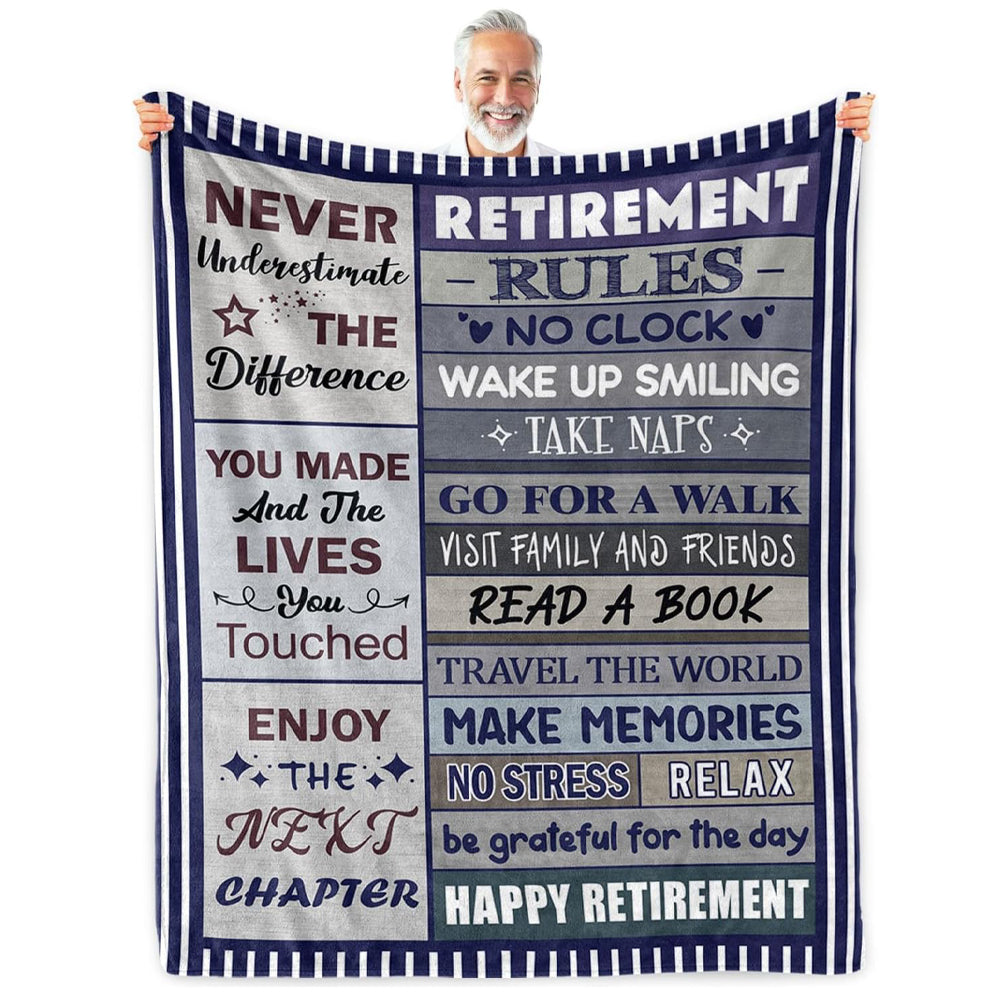 Retirement Gift for Woman, Retirement Gifts for Women Men 2025, Best Retirement Gifts Ideas, Happy Retirement Gifts for Women Mom Teacher Nurse Coworkers, Retirement Party Decorations Blanket