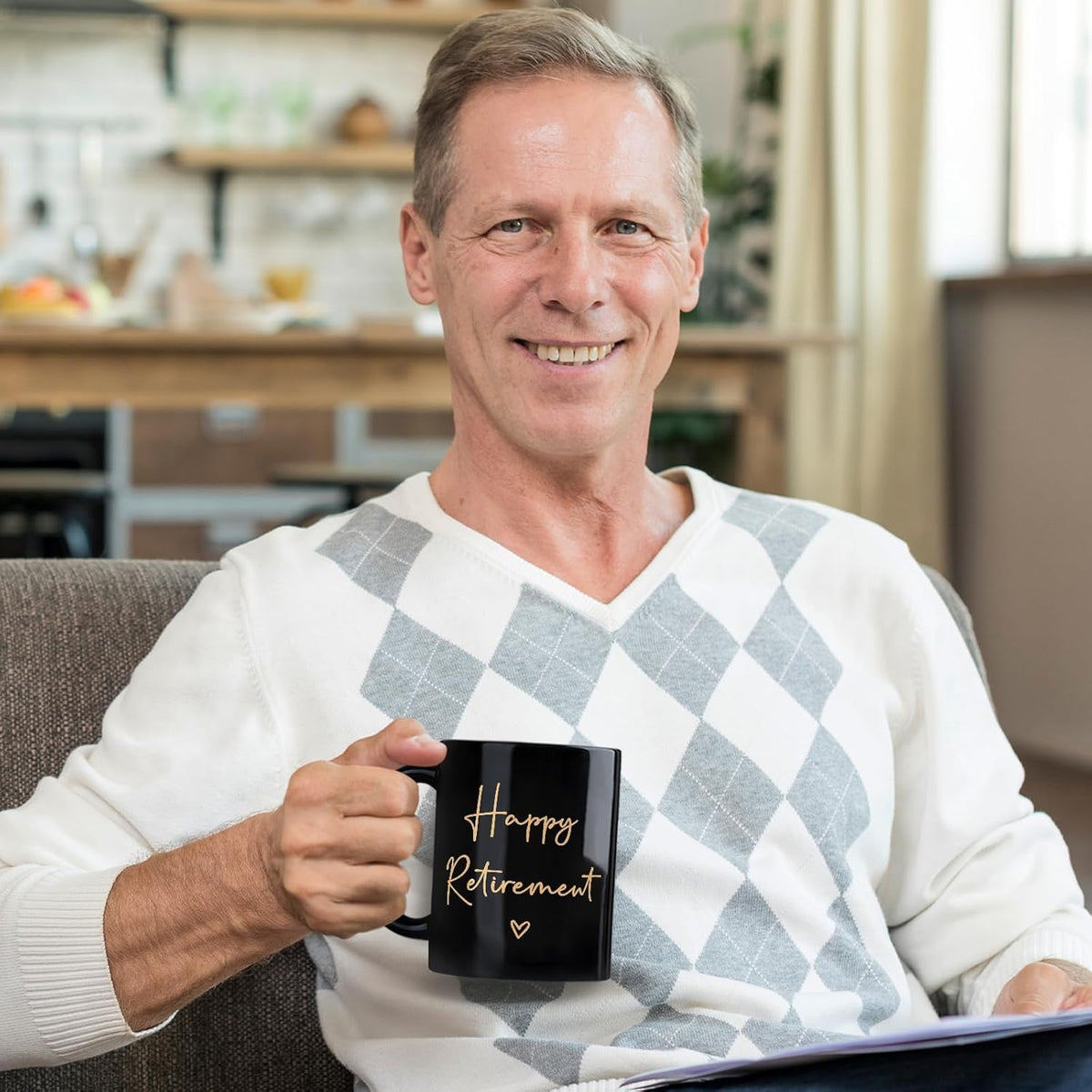 Retirement Gifts for Men Women 2025, Retirement Mug, Funny Retired Gifts for Men Women, Dad, Coworkers, Friend, Teacher, Brother, Boss, Not My Problem Anymore Cup Black