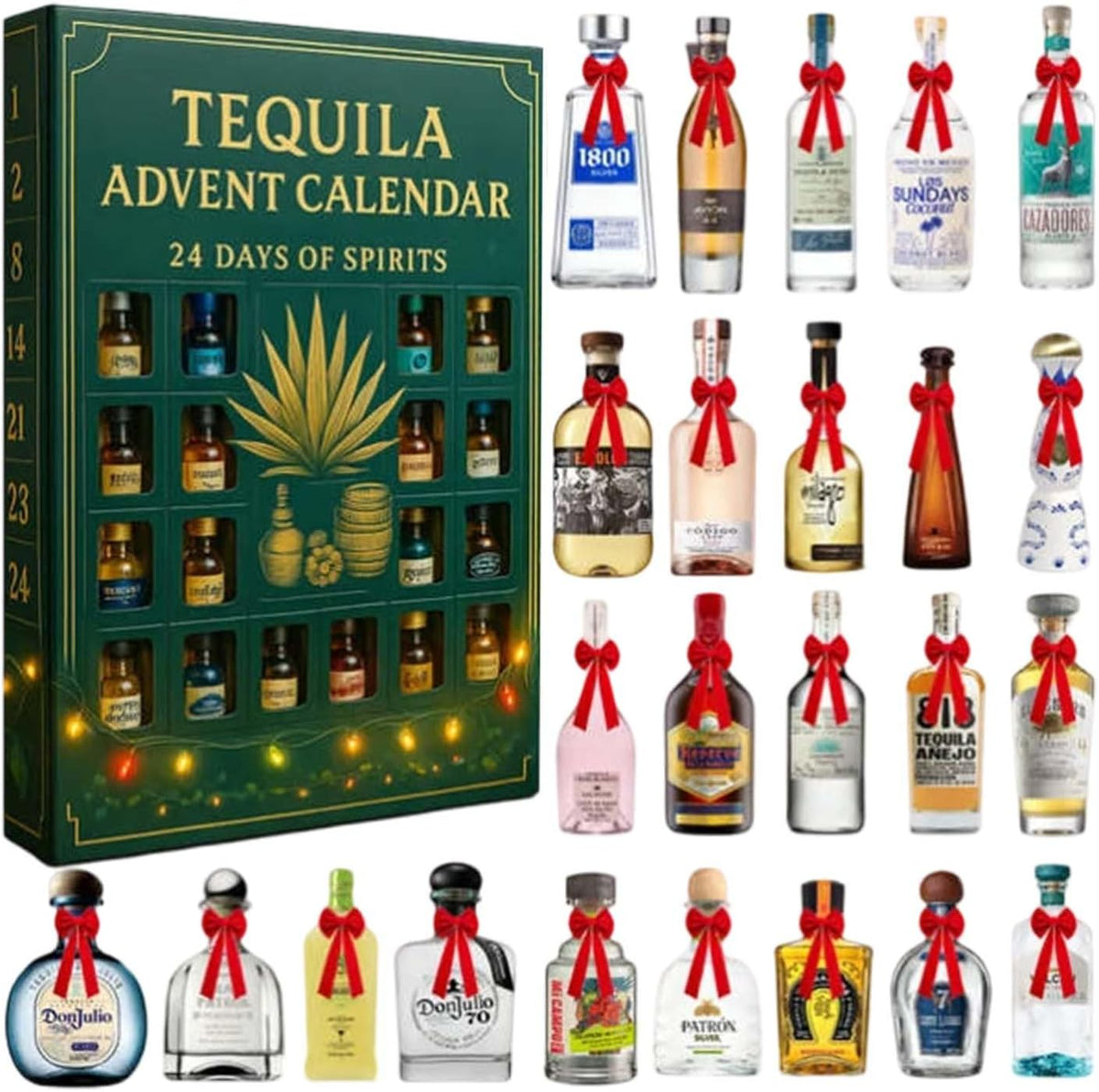 2025 Tequila Advent Calendar 24 Days Of Festive Surprises Mexican Inspired Holiday Countdown Gift 2d Acrylic Collectible Display Decor