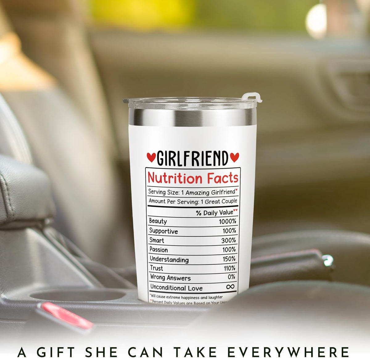 Gifts for Girlfriend - Gift Ideas for Her - Girlfriend Gifts for Women, Couple - Anniversary, Birthday, Valentines, Christmas Gift Ideas - Romantic Love for Her- 20 Oz Stainless Steel Tumbler