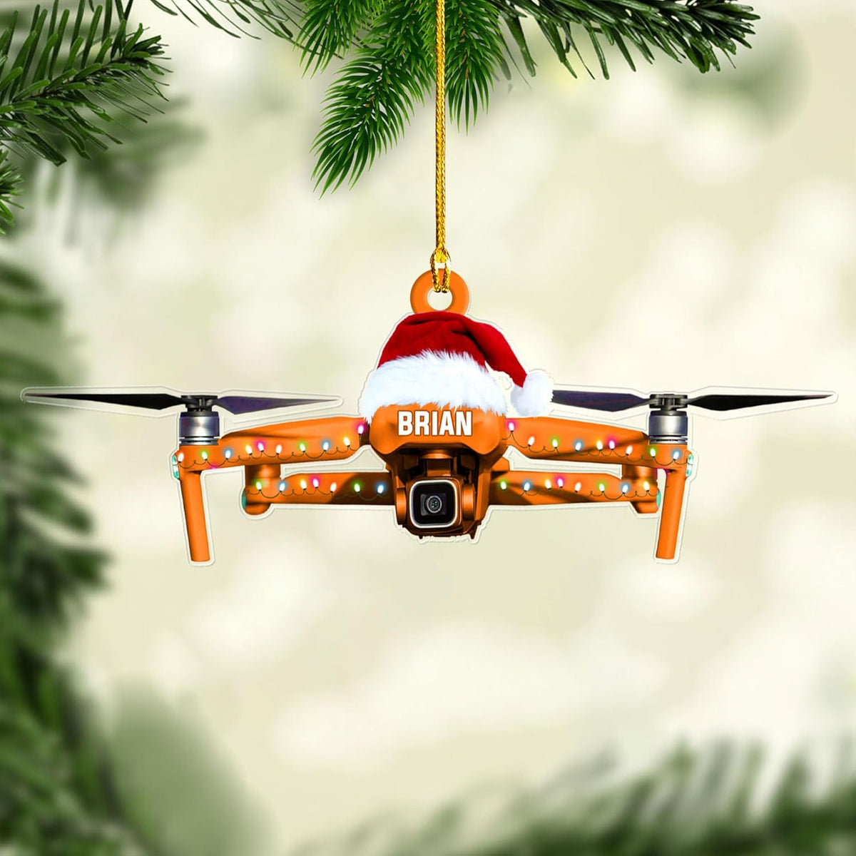 Personalized Delivery Drone Ornament Custom Christmas Tree Decoration, Holiday Keepsake Gift for Drone Pilots, Technology Enthusiasts, Engineers, Hobby Flyers, Friends, Families, Kids