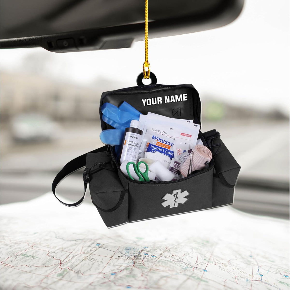 Personalized EMS EMT Paramedic Christmas Acrylic 2D Shape Flat Ornament 2025, Custom EMS, EMT Uniforms Ornament, Medical Christmas Ornaments, EMS Star of Life EMT Paramedic Ornaments