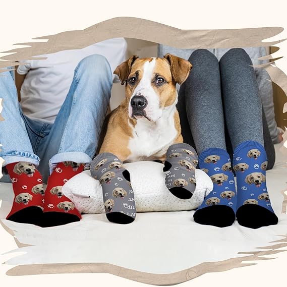 Custom Face Socks for Dog Cat Lover Gifts Personalized Socks Gifts for Women Men