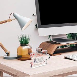 Acrylic Block Puzzle Birthday Gifts for Dad - Cool Dad Presents from Daughter, Son, Mom - Heartwarming Men Birthday Gift, Ideas