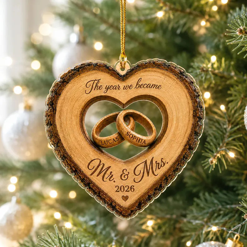 Custom The Year We Became Mr & Mrs Ornament, Personalized Heart Ring Christmas Ornament, Newlywed 2026 Wedding Gift 71ca3875-8974-4f7d-a0f5-e0fef213f36a-ewrewrew-6-.webp