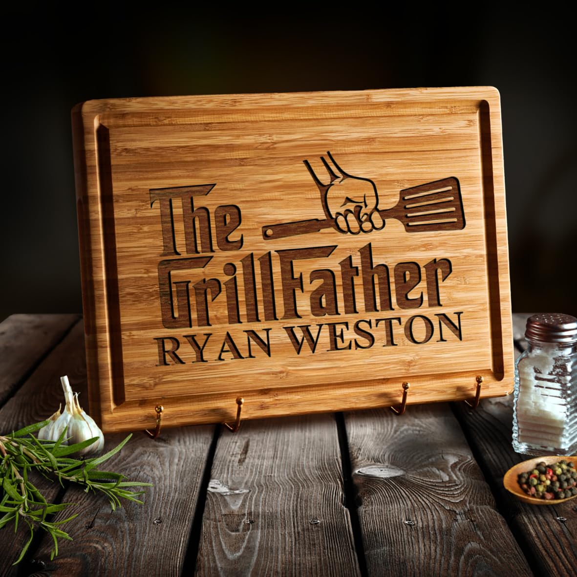Personalized Grilling Gifts for Men - Custom Fathers Day Gifts for Dad - BBQ Cutting Board Perfact Grill Master Gifts for Him, Dad, Father in Law, Husband 2025