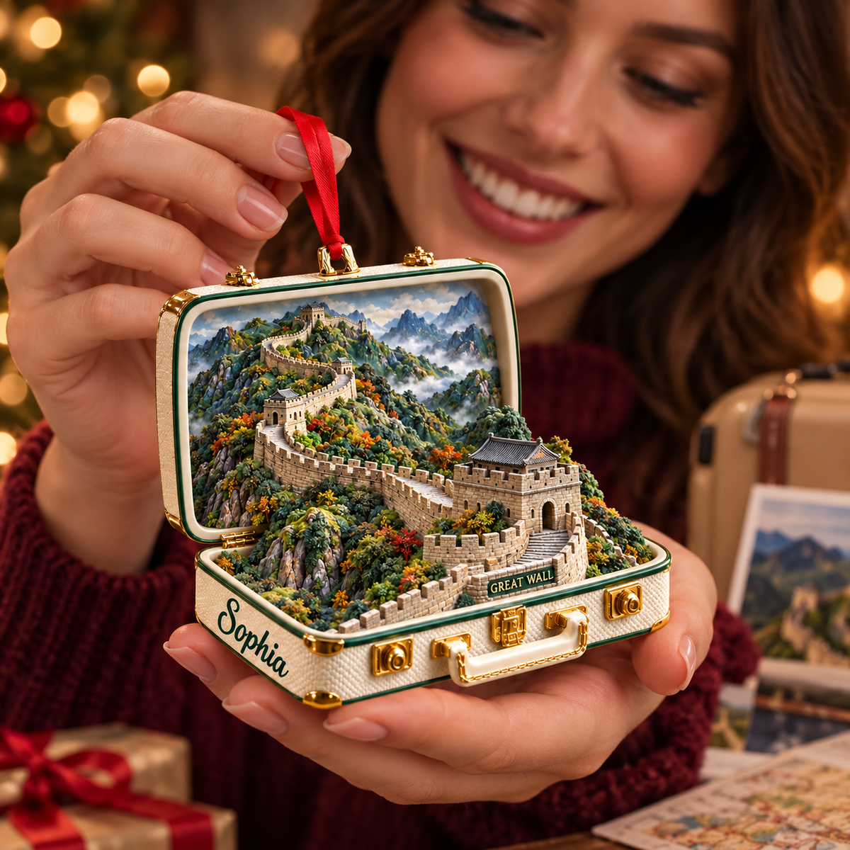 Personalized Great Wall of China 3D Suitcase Christmas Ornament – Travel Souvenir & Gift for China Lovers 71d000a2-ddc4-4e24-8162-45345a01f269-A-joyful-Great-Wall-keepsake-4.png
