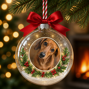 Custom Pet Photo Bauble Ornament – Holly Snow Glow - Personalized Bauble Ornament 71d76073-4449-4bc0-a51e-e629d97fb248.png