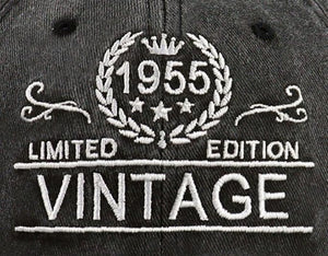 Custom Birthday Gift Vintage 30th 40th 50th 60th 70th 80th 90th Hats for Men Women, Adjustable Embroidered Birthday Baseball Cap