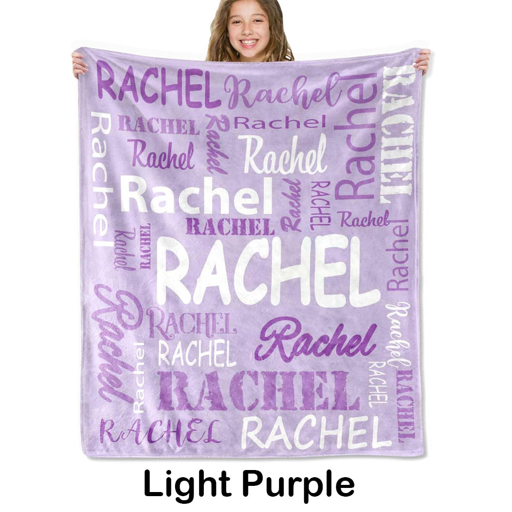 Personalized Blankets and Throws Custom Blanket with Name Customized Flannel Blanket for Kids Christmas Blanket Gifts for Teen Girls Boys