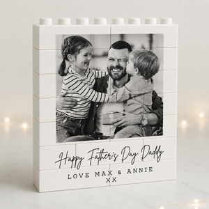 Personalised Father's Day Building Block Photo Gift | Daddy Gift | Dad Birthday | Unique Photo Present For Dad