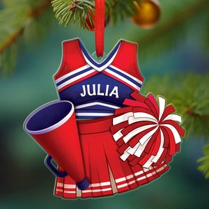 Personalized Cheerleader Acrylic Ornament Gift for Cheerleading Lovers Girl Daughter, Cheerleading Shaped Christmas Keepsake Ornament 2025, Cheer Xmas Tree Decor, Custom Name Cheerleaders Ornaments