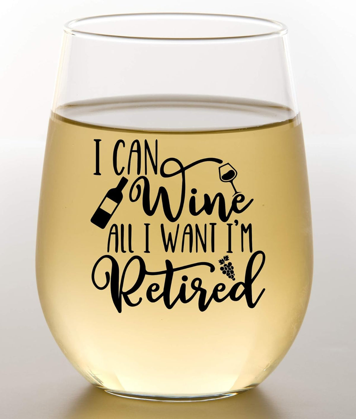Retirement Wine Glass - 15 Oz, Scratch-Resistant Funny Wine Glass - Funny Retirement Gifts for Women - Unique Retirement Glass for Wine Lovers