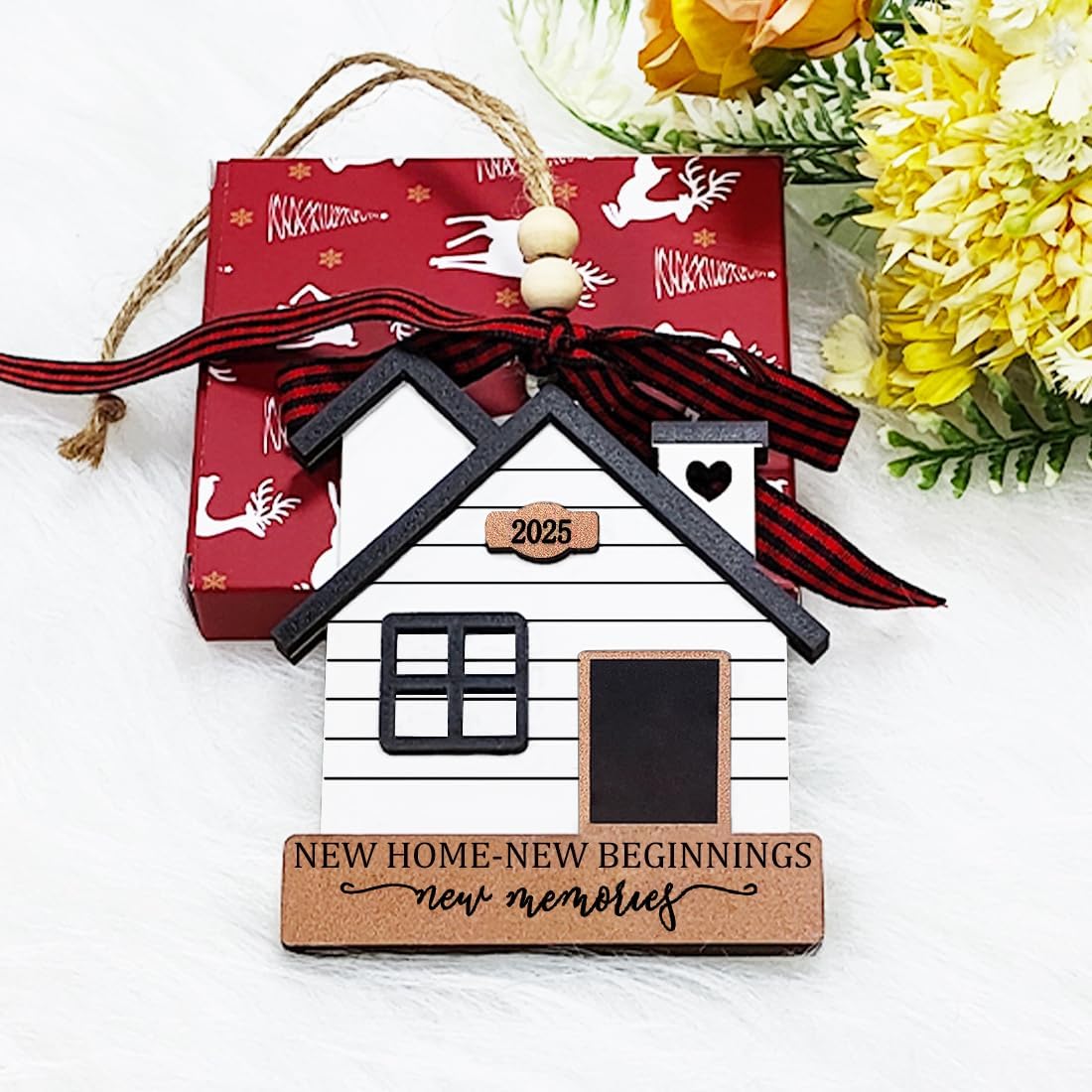 New Home Ornament 2025- Housewarming Gifts New Home, New House New Beginning, House Warming Gift for Women, Couple, homeowners, New Home Gift Ideas - First Home Christmas Ornament 2025
