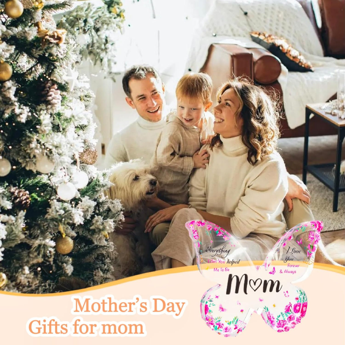 Mothers Day Gifts for Mom - Engraved Butterfly-Shaped Acrylic Plaque Decor - Mom Birthday Gifts from Daughter Son - Perfect Birthday Christmas Mothers Day Gifts for Mom, Ideas