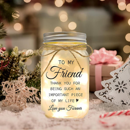 Friendship Gifts for Women, Mason Jar Night Lights for Friend, Gifts for Friends Best Friend Birthday Gifts, Thankgiving Christmas Gifts for Women