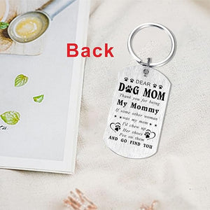 Dog Mom Gifts for Women - Mothers Day Gift from Dog - Fur Mom Keychain